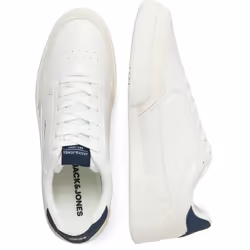 ) Jack & Jones Bounce Polyurethane Men's White/Navy Blazer Trainers - White, 8 (Adults'