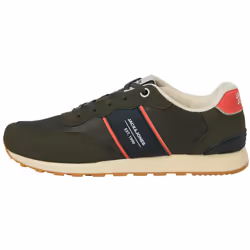 ) Jack & Jones Spirit Runner Polyurethane Men's Olive Night Trainers - Green, 8 (Adults'
