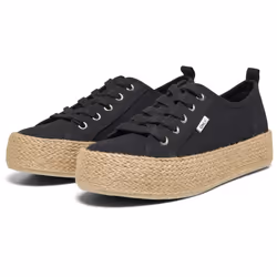 ) ONLY IDA-1 Cotton Women's Black Trainers - Black, 6 (Adults'