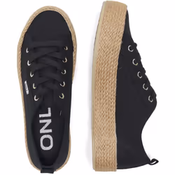 ) ONLY IDA-1 Cotton Women's Black Trainers - Black, 6 (Adults'