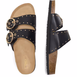 ) ONLY MAXI-15 Polyurethane Women's Black Sandals - Black, 6 (Adults'