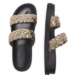 ) ONLY MINNIE-16 Polyurethane Women's Gold Sandals - Gold, 3 (Adults'