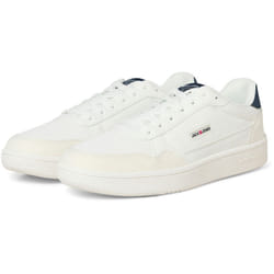 ) Jack & Jones Bounce Polyurethane Men's White/Navy Blazer Trainers - White, 12 (Adults'
