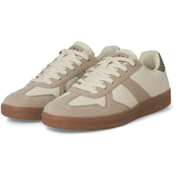 ) Jack & Jones Valencia Polyurethane Men's Fog Savannah Tan Trainers - Cream, 8 (Adults'