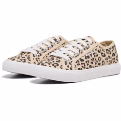 ) ONLY NICOLA Cotton Women's Cream/Leopard Trainers - Cream, 4 (Adults'