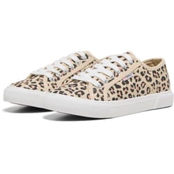 ) ONLY NICOLA Cotton Women's Cream/Leopard Trainers - Cream, 4 (Adults'