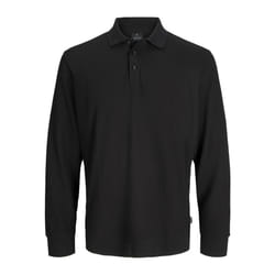 Jack & Jones Owen Long Sleeve Polo - Black, Large