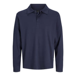 Jack & Jones Chad Long Sleeve Polo - Night Sky, XX-Large