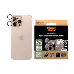 PanzerGlass ® Hoops® Transparent Camera Lens Protector iPhone 16 Pro | 16 Pro Max