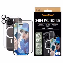 PanzerGlass ® 3-in-1 Protection Bundle iPhone 16 Pro
