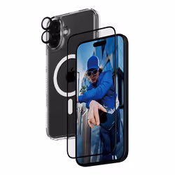 PanzerGlass ® 3-in-1 Protection Bundle iPhone 16 Plus, Apple, Apple - iPhone 16 Plus, Dry application, Scratch resistant, Sho ...
