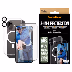 PanzerGlass ® 3-in-1 Protection Bundle iPhone 16 Plus