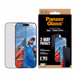 PanzerGlass ® 2-Way Privacy Screen Protector iPhone 17 | iPhone 16 Pro | Ultra-Wide Fit w. EasyAligner - Additional view 2