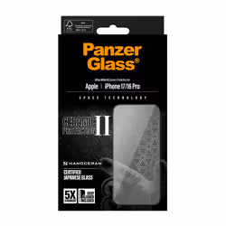 PanzerGlass ® Ceramic II Screen Protector iPhone 17 | iPhone 16 Pro | Ultra-Wide Fit w. EasyAligner - Additional view 3