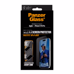 PanzerGlass ® Screen Protector w. Black Frame iPhone 17 | iPhone 16 Pro | Ultra-Wide Fit w. FASTFIT IN-A-BOX - Additional view 3