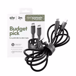 PanzerGlass empower™ by ® Racing 60W USB-C to USB-C Cable | USB 2.0 | 2M | Space Black - Additional view 5