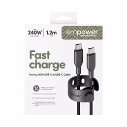 PanzerGlass empower by ® Racing 240W USB-C to USB-C Cable | USB 2.0 | 1.2M | Space Black - Additional view 3
