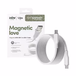 PanzerGlass empower by ® Magnetic 240W USB-C to USB-C Cable | USB 2.0 | 1.5M | Silver White - Additional view 5