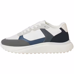 ) Jack & Jones Aspire Runner Polyurethane Men's White Castlerock/Navy Blazer Trainers - White, 9 (Adults'