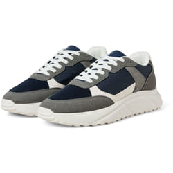 ) Jack & Jones Aspire Runner Polyurethane Men's Castlerock/Navy Blazer Trainers - Grey, 10 (Adults'