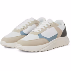 ) Jack & Jones Aspire Runner Polyurethane Men's Moonbeam/Citadel Trainers - Cream, 9 (Adults'
