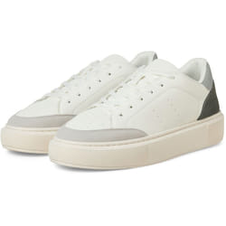 ) Jack & Jones Aspire Court Polyurethane Men's White Vapour Blue/Castlerock Trainers - White, 7 (Adults'