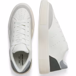 ) Jack & Jones Aspire Court Polyurethane Men's White Vapour Blue/Castlerock Trainers - White, 7 (Adults'