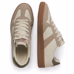 ) Jack & Jones Valencia Polyurethane Men's Fog Savannah Tan Trainers - Cream, 10 (Adults'