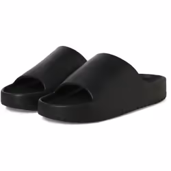 ) Jack & Jones Ripple Moulded EVA Men's Anthracite Slides - Black, 12 (Adults'