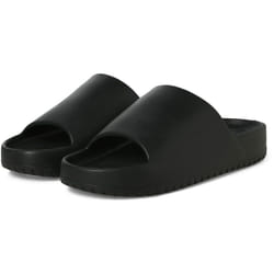 ) Jack & Jones Ripple Moulded EVA Men's Anthracite Slides - Black, 12 (Adults'