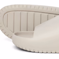 ) Jack & Jones Ripple Moulded EVA Men's Moonbeam Slides - White, 10 (Adults'