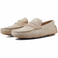 ) Jack & Jones Jensen Suede Men's Moonbeam Loafers - White, 10 (Adults'