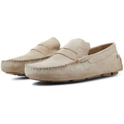 ) Jack & Jones Jensen Suede Men's Moonbeam Loafers - White, 10 (Adults'