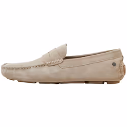 ) Jack & Jones Jensen Suede Men's Moonbeam Loafers - White, 10 (Adults'