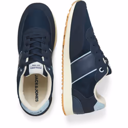 ) Jack & Jones Spirit Runner Polyurethane Men's Navy Blazer/Glacier Ice Trainers - Blue, 9 (Adults'