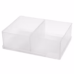 raaco Insert 80 2xBA6-1, Tray, Assorter 80, Boxxser 80 CarryLite 80, Transparent, 220 mm, 160 mm, 69 mm