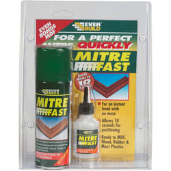 Everbuild Mitre Fast Two Part Bonding Kit, 50 g Adhesive / 200 ml Activator