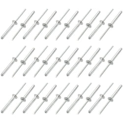 sourcingmap 30 Pcs 4mm x 30mm Aluminum/Steel Open End Blind Rivets