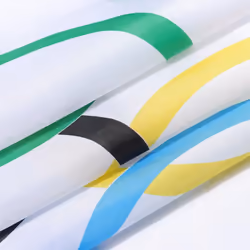 Grommets Indoor Decoration Polyester Fabric Outdoor Banner Olympic Decorations Olympics Game Flag