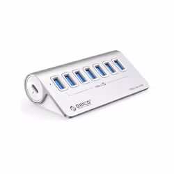 ORICO M3U7-G2 Aluminum Alloy 7-Port USB 3.2 Gen2 10Gbps HUB with 1m Cable (Silver)