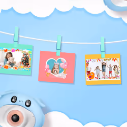 Children Camera Selfie Mode Videos 1080p Kawaii Design maXlife Blue