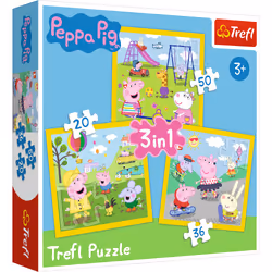 Peppa Pig 3 in 1 Peppa's happy day, 20 pc(s), Cartoons, 3 yr(s)