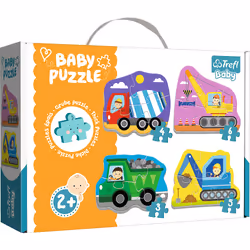 Trefl Baby Classic vehicles on the constru, 6 pc(s), Vehicles, 2 yr(s)