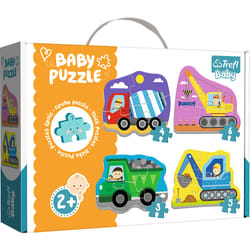 Trefl Baby Classic vehicles on the constru Jigsaw puzzle 6 pc(s)