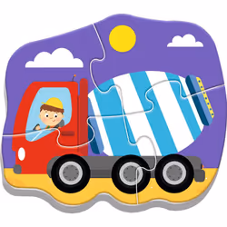 Trefl Baby Classic vehicles on the constru Jigsaw puzzle 6 pc(s)