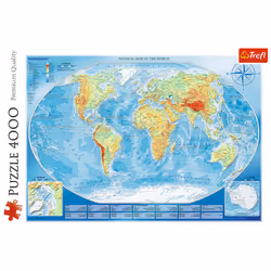Trefl Large physical map of the world