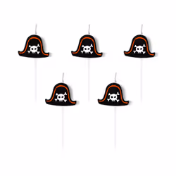 PartyDeco SCS-3, Candles, Black, Red, White, 5 pc(s)