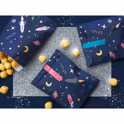PartyDeco TNSP6 lunch box Lunch bag Paper Blue, Multicolour 6 pc(s)