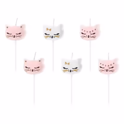 PartyDeco SCS-4, Candles, Black, Gold, Pink, White, 6 pc(s)
