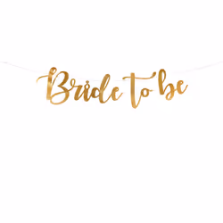 PartyDeco GRL85-019M, Garland, Paper, Gold, Wedding, 1.5 m, Adult